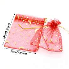 50/100pcs/Pack, 10x15cm Hollow Mesh Drawstring Bags, Suitable For Birthday, Wedding, Bachelorette Party Gifts, Holiday Gift Packaging, Jewelry Storage Pouches