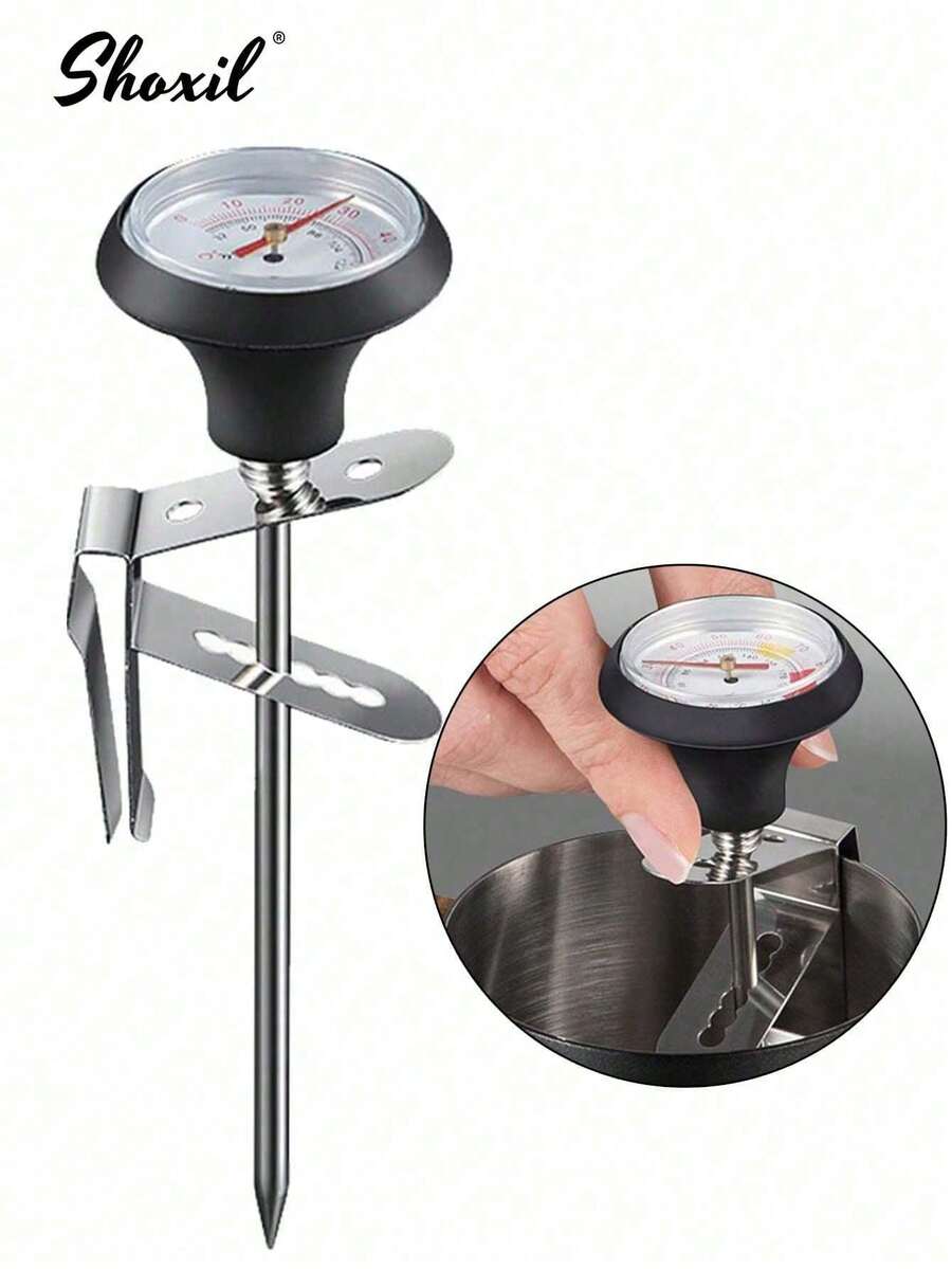 1 pieza Termómetro digital para café - Medidor de temperatura instantánea para verter, herramienta de barista para una preparación perfecta (40-120°C), diseño a prueba de agua y con clip - termómetro - Ver 1