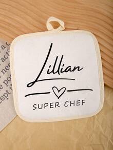 2 Stücke personalisierte Ofenhandschuhe, individuelle Isolationspolster Set von zwei Stücke für Küchengeschenke, bedruckte Ofenisolationshandschuhe mit Wunschtext, Geschenke zum Vatertag, Muttertag, Partys, Feiertage, Einweihungsgeschenke, Geschenke für Väter, Mütter, Freunde, Klassenkameraden, Söhne und Töchter, geeignet für den täglichen und Küchengebrauch