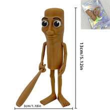 New Tung Tung Sahur Italian Brainrot Wooden Stick Figure Toy Tralalero Tralala Figure Toy Tung Tung Tung Sahur Toy Tralalero Shark Figurine Decoration Collection Ornaments Funny Toy - Multicolor - View 19