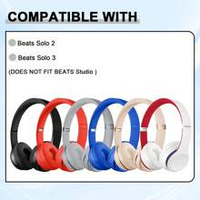 Replacement Ear Pads For Solo 2 & Solo 3 Wireless On-Ear Headphones, Ear Cushions, Headset Earpads, Ear Cups Cover With Soft Protein Leather