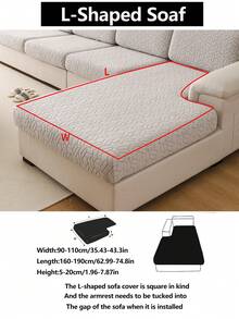1 Miếng phổ cập Bốn Đàn hồi Bọc ghế sofa Bộ Với Giường đôi Gói hàng Bao gồm Bọc ghế sofa Và Nắp đệm , Chống bụi , Máy giặt được , không phai Và Không rụng lông , Thích hợp Đối với Hình chữ L Và Sofa - Xám - Xem 16