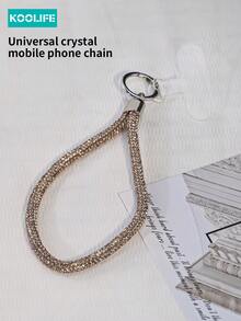 Koolife 1 件水晶蝴蝶水钻手机饰品，串珠吊坠装饰，适用于手机/手腕/耳机，送给母亲、家人、朋友、生日、节日的礼物，手机壳配件