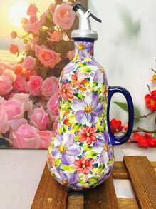 Ceramic Oil Pot Household Anti Hanging And Leak Proof Vegetable Oil Bottle Kitchen Heat-Resistant Peanut Oil Soy Sauce Olive Oil Bottle Vinegar Pot