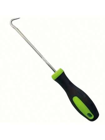 1pc Heavy Duty Metal U-Shaped Crack Puller, Suitable For Garden, Lawn Cracks And Paving Seams - Green And Black Handle Lawn Aerator Tool, Screen Retaining Hook Replacement, Gasket Removal Pliers, Great For Weeding And Soil Clearing, Paving Seam Cleaner | U-Shaped Design | Metal Construction