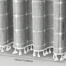 Bộ rèm tắm phong cách nông trại Boho kèm móc, rèm tắm vải lanh sọc siêu bền cho phòng tắm, rèm tắm phong cách đồng quê mộc mạc cổ điển chống thấm nước kèm tua rua, quà tặng Valentine cho nữ, sinh nhật, bạn trai, bạn gái, trang trí phòng tắm tại nhà, phụ kiện phòng tắm, trang trí mùa thu, trở lại trường học - Nhiều màu - Xem 27