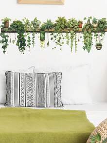 mama look 1 miếng dán tường hình cây lá xanh, miếng dán tường bằng PVC có thể tháo rời dùng trang trí phòng khách, phòng ngủ, hành lang, phòng bếp, trang trí nhà cửa, miếng dán tường, miếng dán tường - Nhiều màu - Xem 1