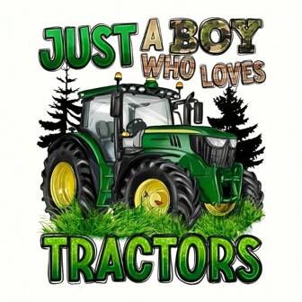 Colorful Tractor Pattern Heat Transfer Stickers - "Only Love Tractor" DIY Heat Transfer Decal, Suitable For T-Shirts, Pillows, Clothing And Textiles - Durable Mixed Color Vinyl Material, Tractor Decoration, Creative Handicraft Project