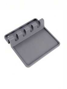 1pc Drip Mat, Suitable For Various Tableware, Heat-Resistant Spoon Rest And Stove Spoon Holder, Long-Handled Spoon And Tongs Kitchen Utensil Rack, Kitchen Silicone Utensil Holder. - Multicolor - View 6