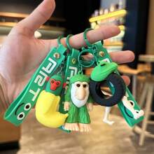 1pc New Italian Brainrot Animals Tralalero Tralala Keychains For Accessories Funny Sigma Skibidi Rizz Cat Silly Meme Keyrings Fans Friends Gifts