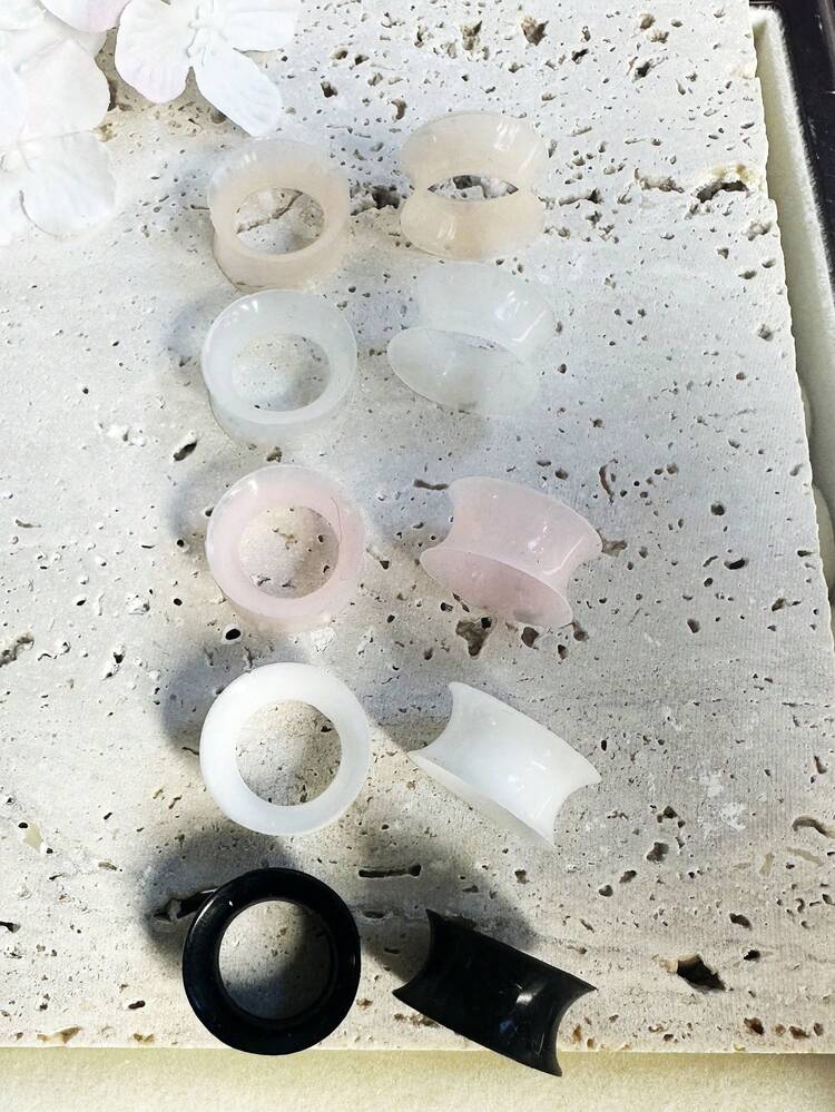 10 件/套 9 毫米超薄硅胶耳塞、扩耳器、耳洞饰品，适合日常佩戴和节日礼物，适合红色客户 - 超薄喇叭耳擴 - 查看 8