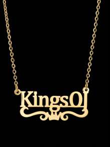 1 Pieza Personalizada Collar de Cadena con Símbolo de Corona, Cruz, Nombre, Corazón, Cruz de Acero Inoxidable, Corazón, Mariposa, Estrella, Mariposa, Símbolo de Infinito, Nombre Árabe, Joyería Personalizada para Exteriores, Playa, Letras de Cadena, Logotipo Firmado, Número Colgante Gargantilla