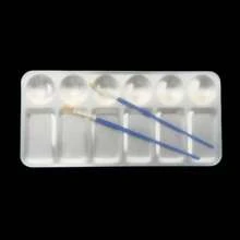 10pcs/5pcs/1pc Aluminum Painting Palette, Rectangular & Round Palette, Art Supplies, Painting Color Mixing, Reusable & Washable,Back To School,School Supplies