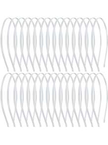 30/24/12 piezas de diademas de metal liso, marco de diadema DIY, diademas delgadas a granel para hombres y mujeres, accesorios para el cabello, diademas de color negro, plateado y dorado