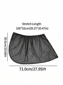 2/4pcs Car Seat Back Anti-Mosquito Sunshade Mesh Curtain, Black Mesh Side Window Sunshade, Does Not Block Vision, Breathable Without Affecting Window Rolling
