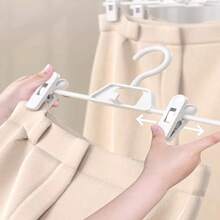 5pcs/10pcs,Pants Rack Pants Jacket Rack Seamless Non-Slip Telescopic Wardrobe Storage Hanger Hanger Hanger Pants Clip
