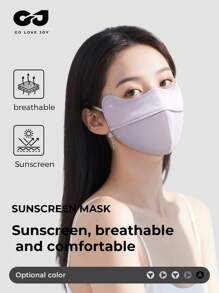 GOLOVEJOY 1 pieza de Mascarilla de Gasa con Lentejuelas Transpirable, Protección Solar UPF50+ Antivioleta Ultravioleta Liviana con Ganchos para las Orejas, Reutilizable para Mujer