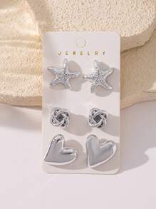 Ensemble de boucles d'oreilles de style de luxe, populaire style d'étoile européen et américain