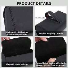 Sunglasses Holder For Car Sun Visor,  Auto Eyeglasses Protective Storage Case,  Vehicle Visor Accessories Organizer Box