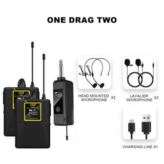 Wireless Lavalier Microphone, 2.4G Compact Wireless Lapel Microphone System With 1 Or 2 Transmitter And 1 Receiver Lav Mic For Smartphone Camera Podcast Interview Live