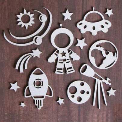 1pc Astronaut Space Capsule Astronomy Telescope Planet Design Metal Cutting Dies, Ideal For Scrapbooking, Cardmaking, Greeting Cards, Albums And Craft Decoration DIY