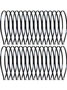 30/24/12 piezas de diademas de metal liso, marco de diadema DIY, diademas delgadas a granel para hombres y mujeres, accesorios para el cabello, diademas de color negro, plateado y dorado