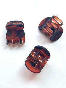 20 件/50 件哑光棕色迷你发夹，适用于女士发型装饰、发髻、刘海、强力抓握、多用途发夹时尚发饰美容爪夹休闲发夹秋冬度假装女士 - 磨砂棕 - 查看 5