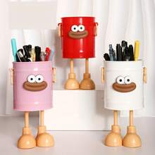 1 Stück Cartoon personalisierter Stifthalter Set, einfacher vintage Büroaufbewahrung Stifteetui, Desktop Organizer Eimer, ideales Geschenk für Zuhause und Studium Schreibwaren Aufbewahrung, Stiftbeutel, Schultasche Schulmaterial, Schulanfang