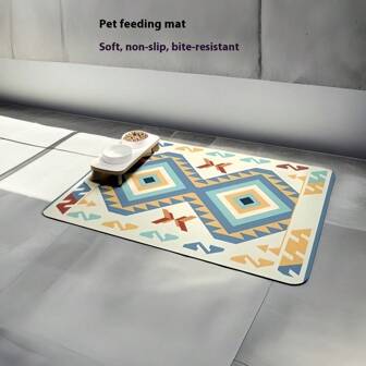 All-Season Anti-Slip Waterproof Pet Food Mat, Dog Feeding Pad, Cage Mat, Cat Litter Tray