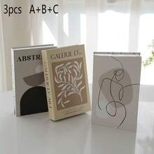 1 件/3 件可折叠仿真书，豪华装饰仿真书套装，适用于咖啡桌、别墅、酒店、家居装饰