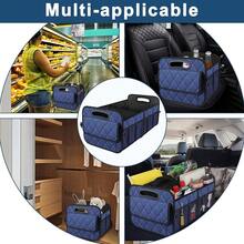 New  Car Trunk Organzier For Suv,Car Organziers And Storage With 6 Big Pocket,Car Accessories For Women/Men 50L Waterproof Polyester Trunk Organzier For Car/SUV/Minivan/Truck(Medium, Dark Blue) - 深藍色 - 查看 6
