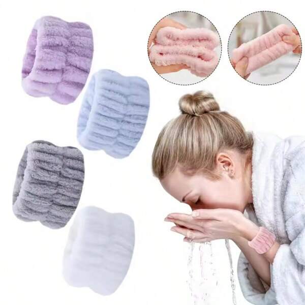 2pcs Wrist Band Towel, Absorbent Waterproof Hand/Wrist Cover Sleeve For Washing Face, Dishwashing