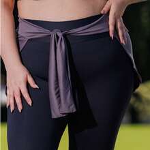 Butt Cover Sports Skirt In Smooth Suplex Comfortable Zero Transparency Basic Fashion Plus Size 3074.C1 - 深灰色 - 查看 6