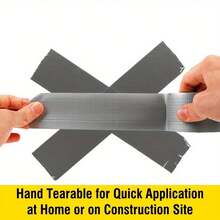 قطعتين شريط دكت فضي قوي الجودة ، شريط لاصق فضي مقاوم للماء - لاصق قوي ، قابل للتمزيق باليد ، مناسب للإصلاحات الداخلية والخارجية ، ختم ، متين ومرن ، لا يترك بقايا ، قابل للتمزيق باليد وصالح للاستخدام في جميع الأحوال الجوية ، مناسب للإصلاحات الداخلية والخارجية ، التغليف ، التظليل