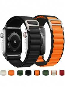 1PC Alpine Loop Band Compatible With Apple Watch S10 42mm S10 46mm 49mm 45mm 44mm 42mm 41mm 40mm 38mm, Unisex AppleWatch Strap Fashionable Casual Business Watchbands Compatible With IWatch S10 9 8 7 6 5 4 3 2 1 SE Ultra, Breathable Comfortable Sport Bracelet Adjustable Replacement Wrist Strap Smart Watch Accessories