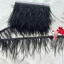 1Meter 8-10cm Colorful DIY Ostrich Feather Trims Crafts Plume Sewing Clothing Accessories White Feathers Ribbon Wedding Party Accessories - Multicolor - View 4