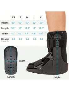 Bota corta para caminar de BraceAbility - Caminar ortopédico médico para fracturas de dedo del pie, tobillos esguinzados, estrés metatarsiano, soporte post-operatorio para fracturas de pie izquierdo o derecho, apto para hombres y mujeres (XS) - Medio - Ver 4