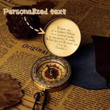 1pc Personalized Compass, Luminous Compass, Gift For Him, Anniversary Gift For Boyfriend, Long Distance Gift, Valentine's Day Gift, Engraved Compass, Personalized Engraved Brass Compass | Custom Compass Gift For Work, Gift For Friend Or Him/Her | Anniversary Birthday Wedding Gift