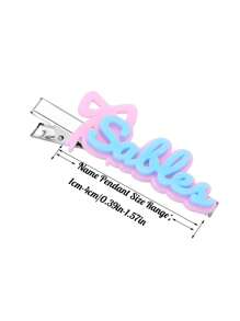 Personalisierte individuelle Haarspange aus Acryl mit Namen, Geschenk für Schulabschluss, Lehrertag, personalisierter handgefertiger Spezial-Liebes-Haarschmuck