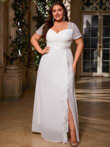 Women Plus Size Sequins Formal Evening Dress Mother Of Bridal