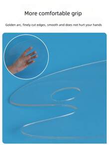1 Pc Transparent Oval Acrylic Painting Palette For Oil And Watercolor,Back To School,School Supplies