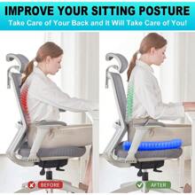 Cojín de asiento de gel de 4,2 cm de grosor doble para sentarse largos períodos, cojín de asiento de refrigeración de huevo para alivio del dolor de espalda, cadera, ciática y coxis para silla de oficina, asiento de coche, silla de ruedas