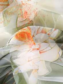 1pc Soft Chiffon Scarf For Women, New Summer Neck Wrap Design, Fashionable Oversized Shawl Accessory