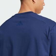 Adidas Camiseta de manga corta con estampado del logo DOG FTBALL para hombres, cuello de pico de punto JL9236 - Azul - Ver 3