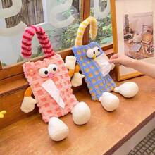 1 件可爱怪物纸巾盒，浴室，卧室，客厅，汽车纸巾架，汽车垃圾桶，纸巾盒，可爱纸巾架挂袋，汽车配件 - 彩色 - 查看 2