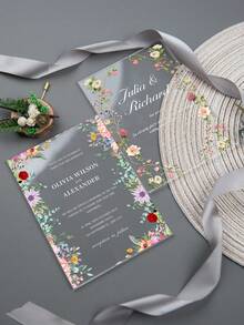 Tarjeta de invitación de boda transparente de acrílico de moda con tarjeta de respuesta con código QR, invitación de cumpleaños, invitación de 15 años, invitación de boda, conjunto de invitación de boda, invitación de boda de espejo de oro rosa con tarjeta de respuesta, invitación de 15 años, elegante personalizada - Multicolor - Ver 2