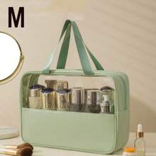 3-1pc Hanging Toiletry Kit Transparent PVC Toiletry Bag For Makeup Tools Waterproof Portable Zipper Make Up Organizer Minimalist For Women For Bathroom Wash Bag Gift For Mom Beach Bag Beach Essentials Beach Towel Organizer Beach Accessories Beach Stuff Holiday Bag Holiday Essentials For Summer For Vacation