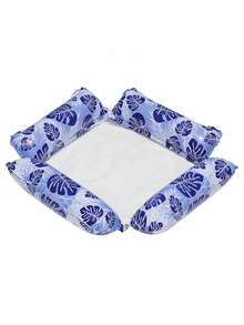 1pc 4-Tube Leaf Pattern Hammock Floating Lounger, Foldable Adult Water Hammock - Multicolor - View 15