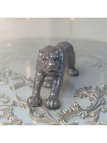 5pcs Resin Leopard Sculpture In Assorted Colors, Ideal For Home Decor Animal Figurine, Living Room, Desk, Cabinet, Holiday Gift & Tabletop Decoration