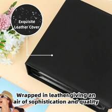 New-88 8x10 Photo Album 168 Pockets Holds 168 Photos, Large Capacity Lear Cover Family W Baby Photo Book For 8 X 10 Pictur, Photo Album 8x10  Black Inner  (Black) - 黑色 - 查看 3